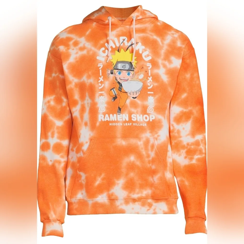 Bioworld Naruto Shippuden Anime Men's Ichiraku Ramen Shop Tie-Dye Hoodie| SIZE S - Picture 4 of 6
